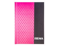 Kniha záznamní Sigma linkovaná A5 80 listů růžová 1ks