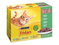 Friskies Kapsička pro kočky kuře/hovězí/tuňák/treska 12x85g