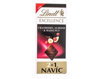 Lindt Čokoláda Excellence Cranberry 3x100g