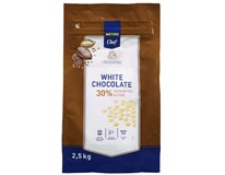 METRO Chef Čokoládové čočky bílá čokoláda 30% 2,5 kg