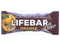 Lifebar Raw BIO Orange in choco pomeranč/čokoláda tyčinka 1x40g