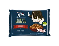 Felix Tasty Shreds pro kočky hovězí+kuřecí 4x80g