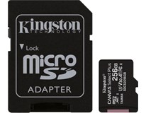 MicroSD Kingston 256GB+AD CI10 1ks