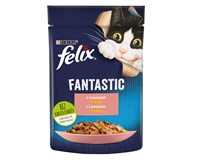 Felix Fantastic Kapsička pro kočky losos v želé 26x85g
