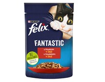 felix Fantastic Kapsička pro kočky hovězí v želé kapsičky 26x85g