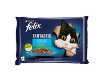 felix Fantastic Kapsička pro kočky losos+cuketa/ pstruh+fazole 4x 85 g