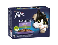 felix Fantastic Kapsička pro kočky hovězí/ kuřecí/ losos/ pstruh 12 x 85 g