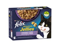 felix Sensations Jellies Kapsy pro kočky jehněčí/makrela/treska/krůta 12x85g