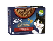 Felix Sensations Sauces Kapsy pro kočky hovězí/jehněčí/králičí/kachní 12x85g