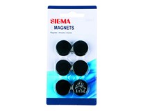 SIGMA Magnet 24 mm černý 6 ks