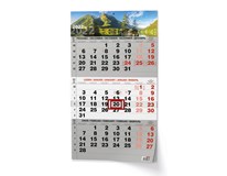 Kalendář nástěnný tříměsíční Příroda A3 1ks