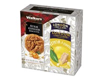 London Fruit&Herb Ovocný čaj + Walkers Zázvorové sušenky dárková sada 1x190g