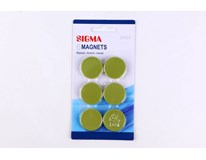 SIGMA Magnety 32 mm zelené 6 ks