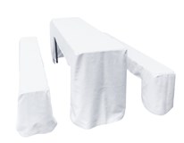 Pivní set (stůl + 2x lavice) bílý 1ks