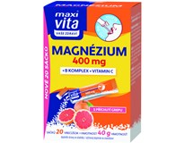 Maxi Vita Magnézium 400mg+ B komplex + Vitamin C 20 sáčků 1x40g