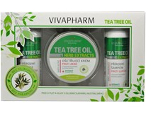 Vivapharm Tea Tree Oil dárková sada (přírodní šampon 200ml+balzám 200ml+ošetř. krém 200ml) kazeta