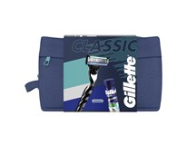 Gillette Mach3 dárková sada (strojek+náhr. hlavice+gel na hol. 200ml) cestovní taška 