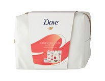 Dove Glowing Care dárková sada (šampon Colour Care 250ml+sprch. gel 225ml+těl. mléko 250ml+antip. sprej Inv. Care 150ml+krém. tableta Pink 90g) taška