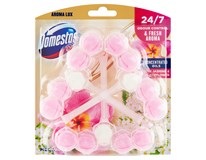 Domestos Aroma Lux Pink Jasmine & Elderflower tuhý WC blok 3x55g