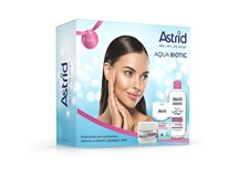 Astrid Aqua Biotic dárková sada (denní a noční krém 50ml+micelární voda 3v1 400ml+textilní maska)