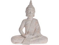 Buddha sedící 29,5cm bílý 1ks