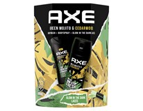 AXE Green Mojito&Cedar Tkaničky dárková sada (sprch. gel 250ml + deosprej 150ml)
