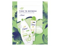 Dove Refreshing 3 dárková sada (sprch. gel 250ml + deo 150ml + mýdlo 90g) kazeta