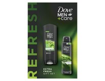 Dove Men + Care Extra Fresh dárková sada (sprch. gel 250ml + deo 150ml) kazeta