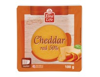 Fine Life Cheddar Red 50 % plátky chlaz. 100 g