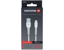 SWISSTEN Kabel USB/ USB-C 1 m bílý 1 ks