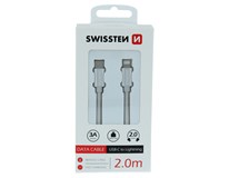 SWISSTEN Kabel Te USB-C/ Light 2 m stříbrný 1 ks