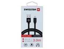 SWISSTEN Kabel USB/ Light 3 m text černý 1 ks