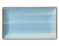 METRO PROFESSIONAL Podnos Madl 25 x 14 cm kamenina modrý 6 ks