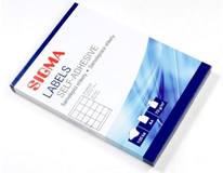 Etikety Sigma 70x50,8mm bílé 100 listů 1ks