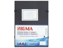 SIGMA Desky s tkanicí černé 10 ks