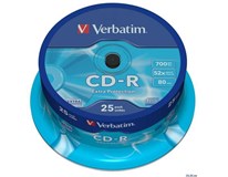 CD-R Verbatim 70/52/25/cb 25 ks