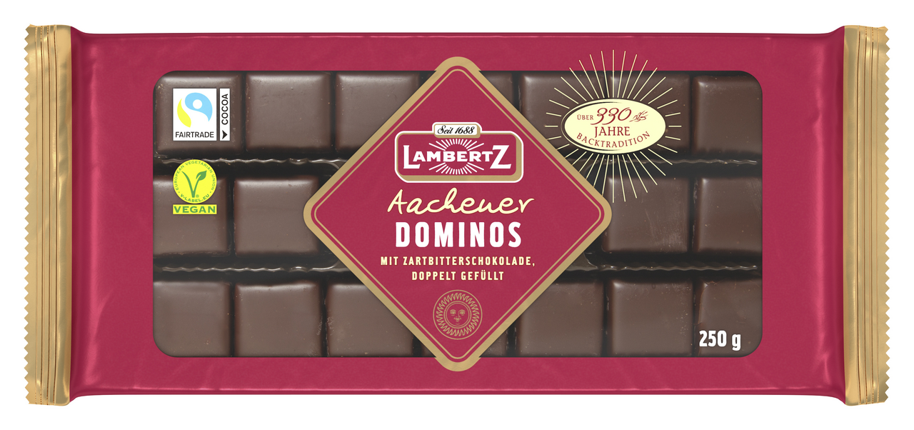 Lambertz Domino Zartbitter - 250 g Packung