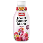 müller Fruchtbuttermilch Himbeere Maracuja - 500 g Flasche