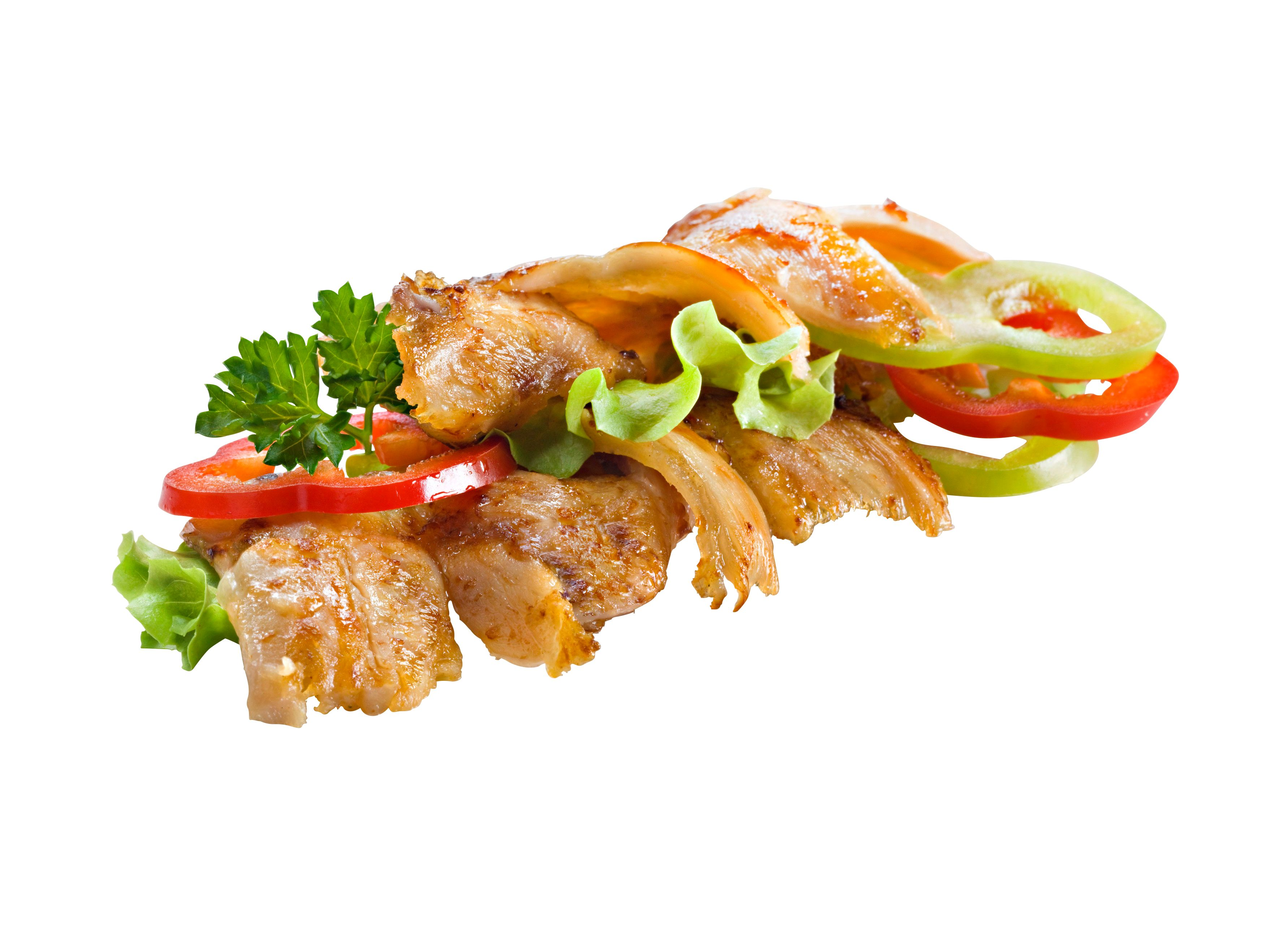 Hähnchen Kebab tiefgefroren, ohne Glutamat, gegrillt, geschnitten - 1 kg Beutel