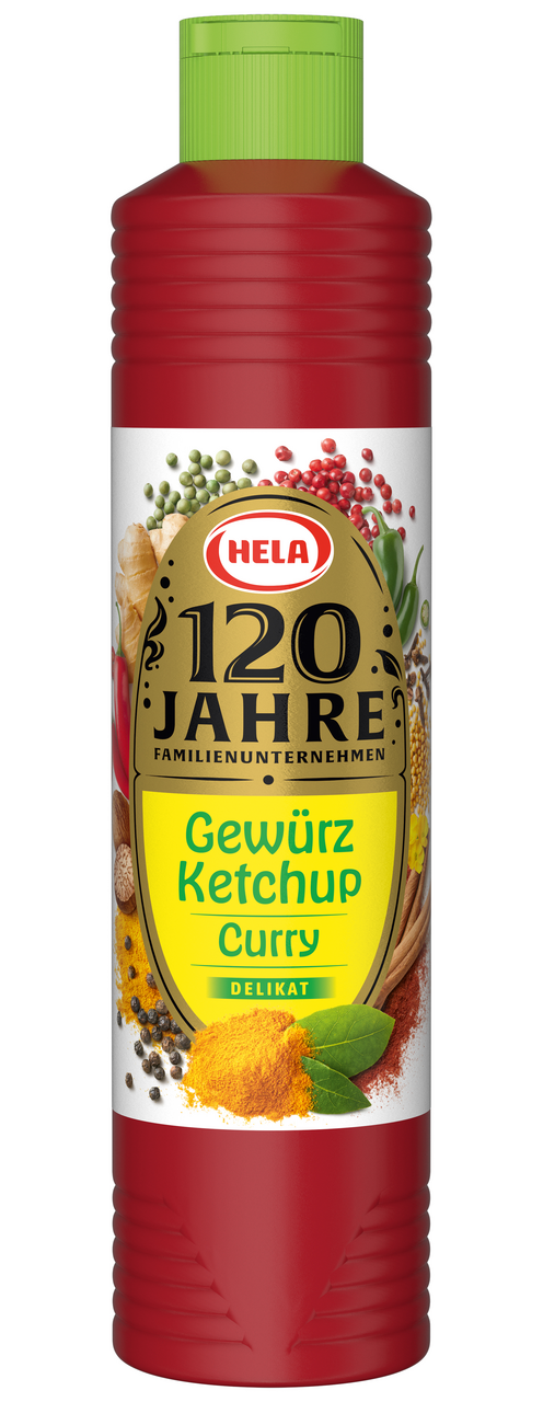 Hela Gewürz Ketchup Curry delikat - 800 ml Flasche