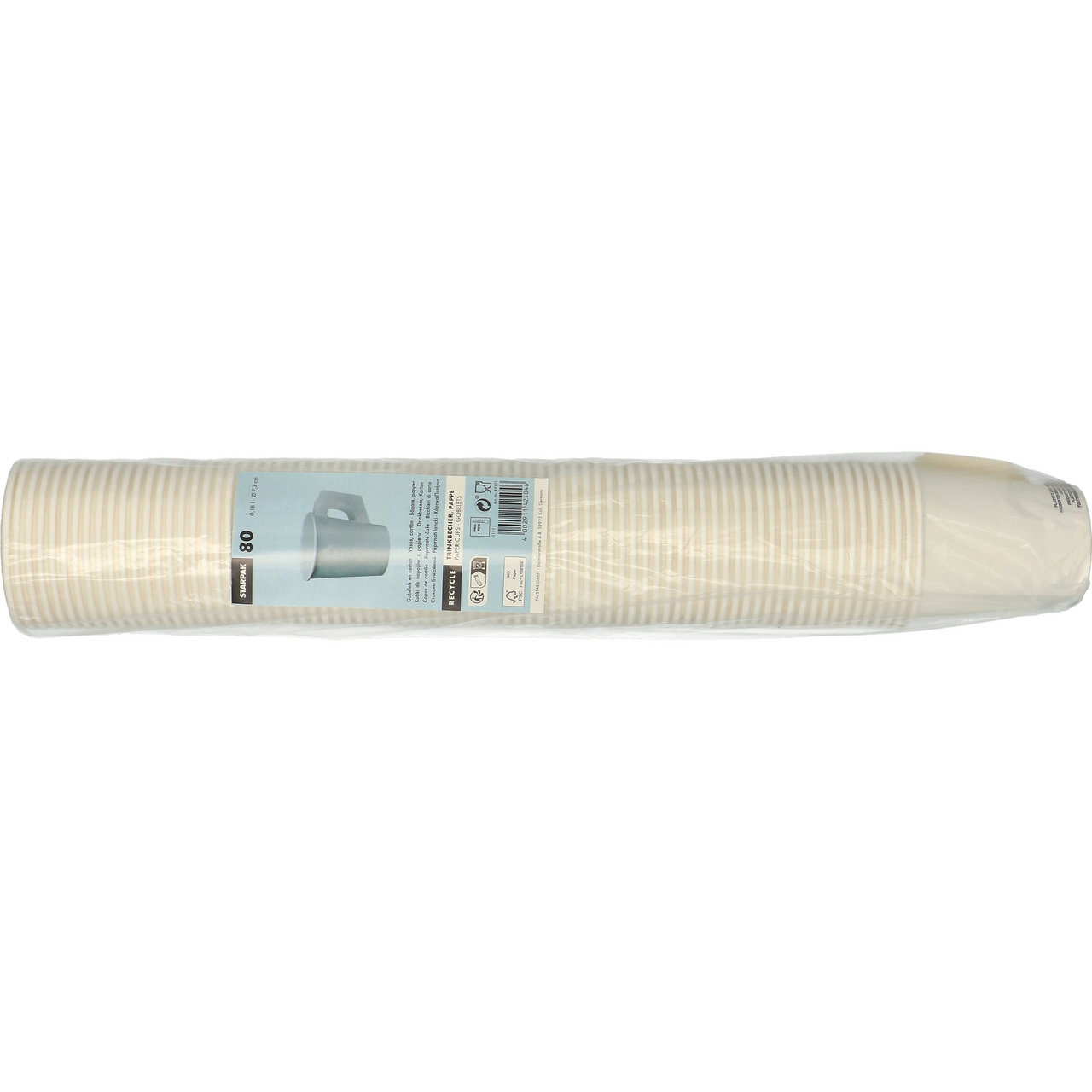 PAPSTAR Pappbecher Heiß Pappe mit Henkel Weiß 180 ml Ø 7,3 cm 80 Stück