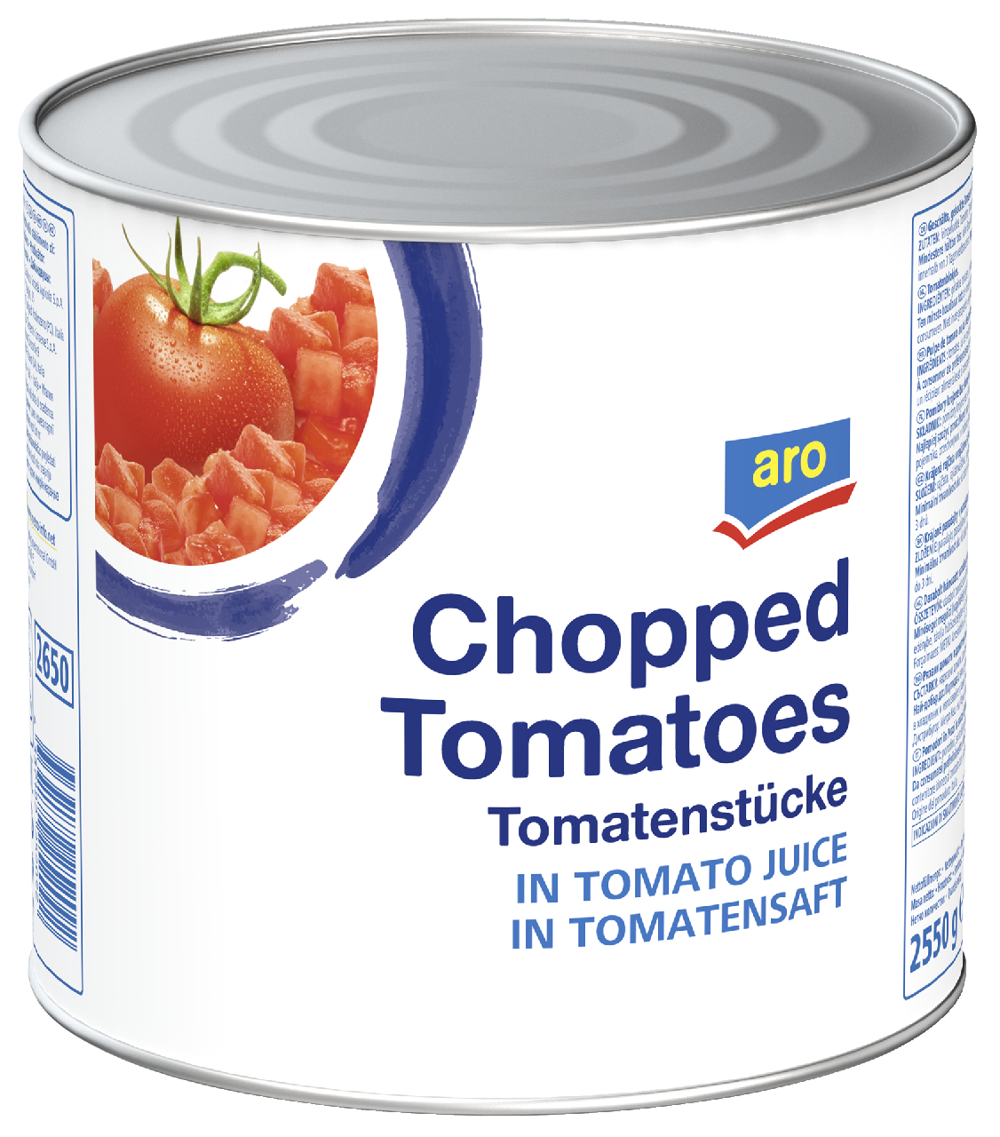 aro Geschälte Tomaten - 2,5 kg Dose