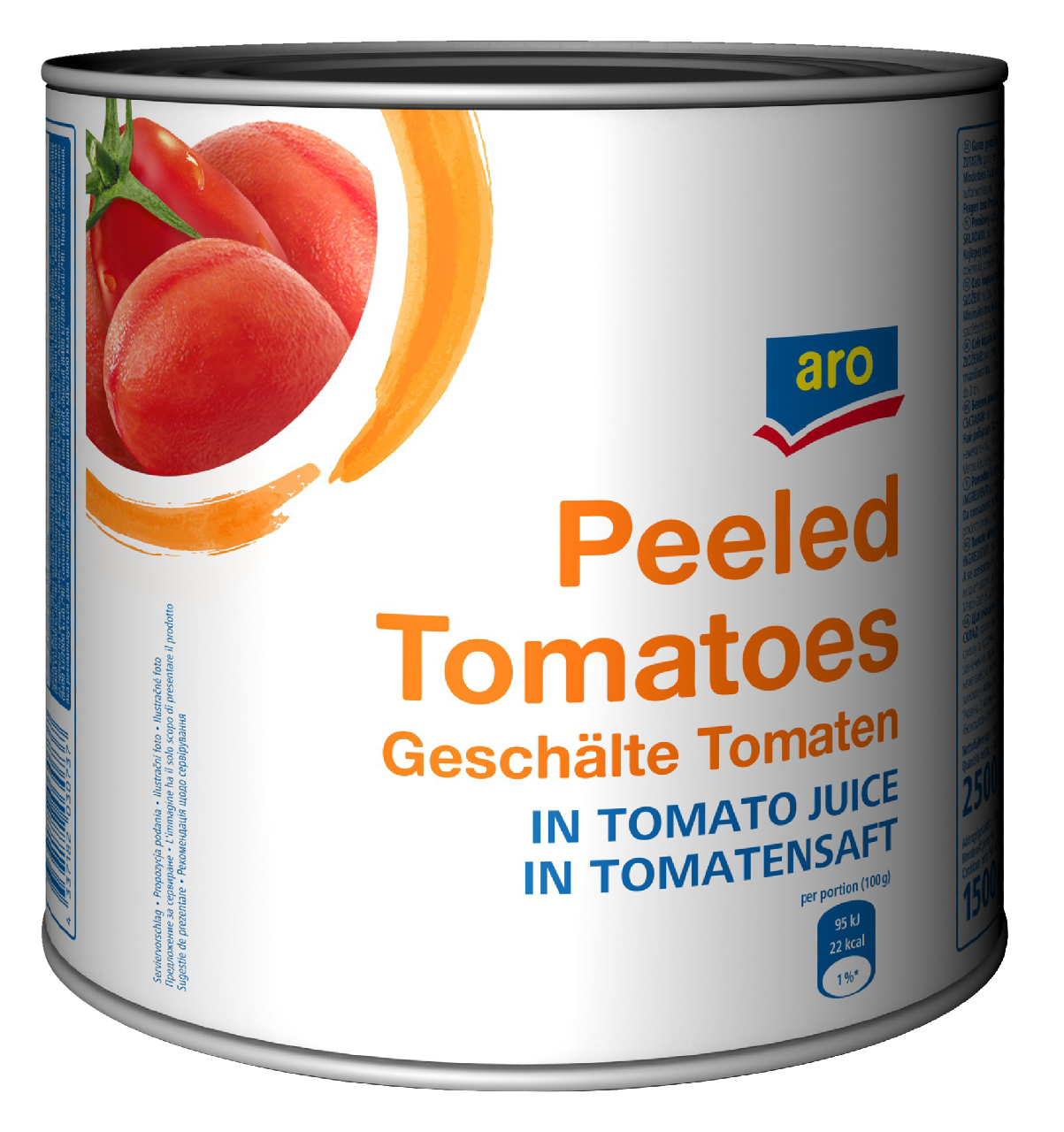 aro Geschälte Tomaten - 2,5 kg Dose