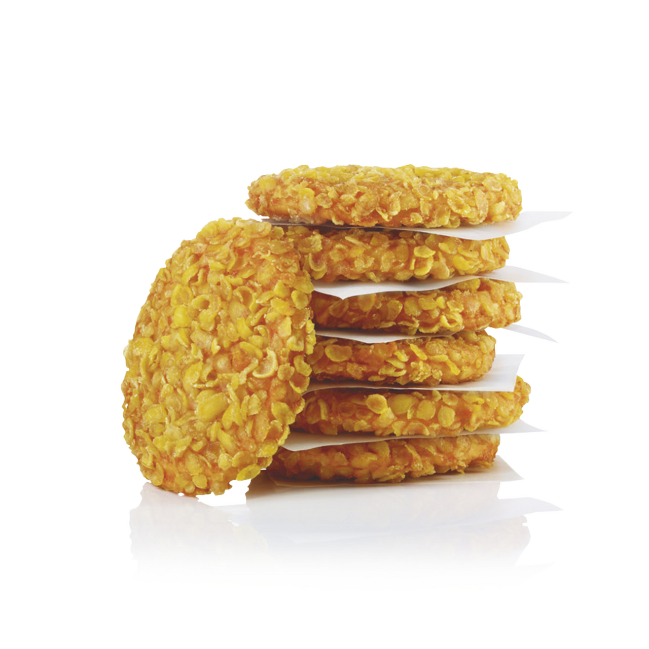 SALOMON FoodWorld Crunchy Chik'n Burger, tiefgefroren, gegart, paniert mit knackigen Flakes ca. 90 g Stücke - 1,5 kg Packung