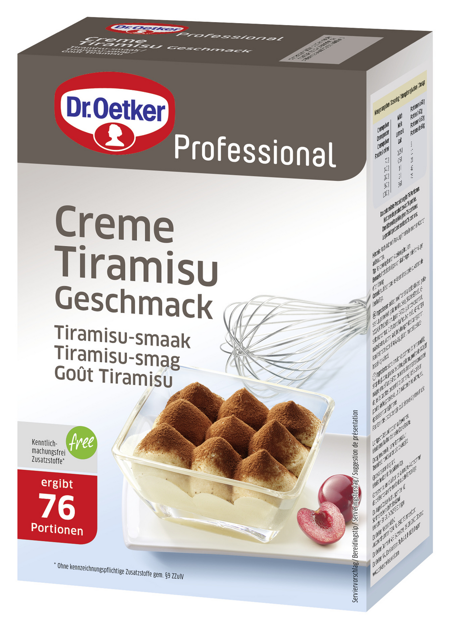 Dr. Oetker Professional Creme Tiramisu 76 Portionen - 1 kg Packung