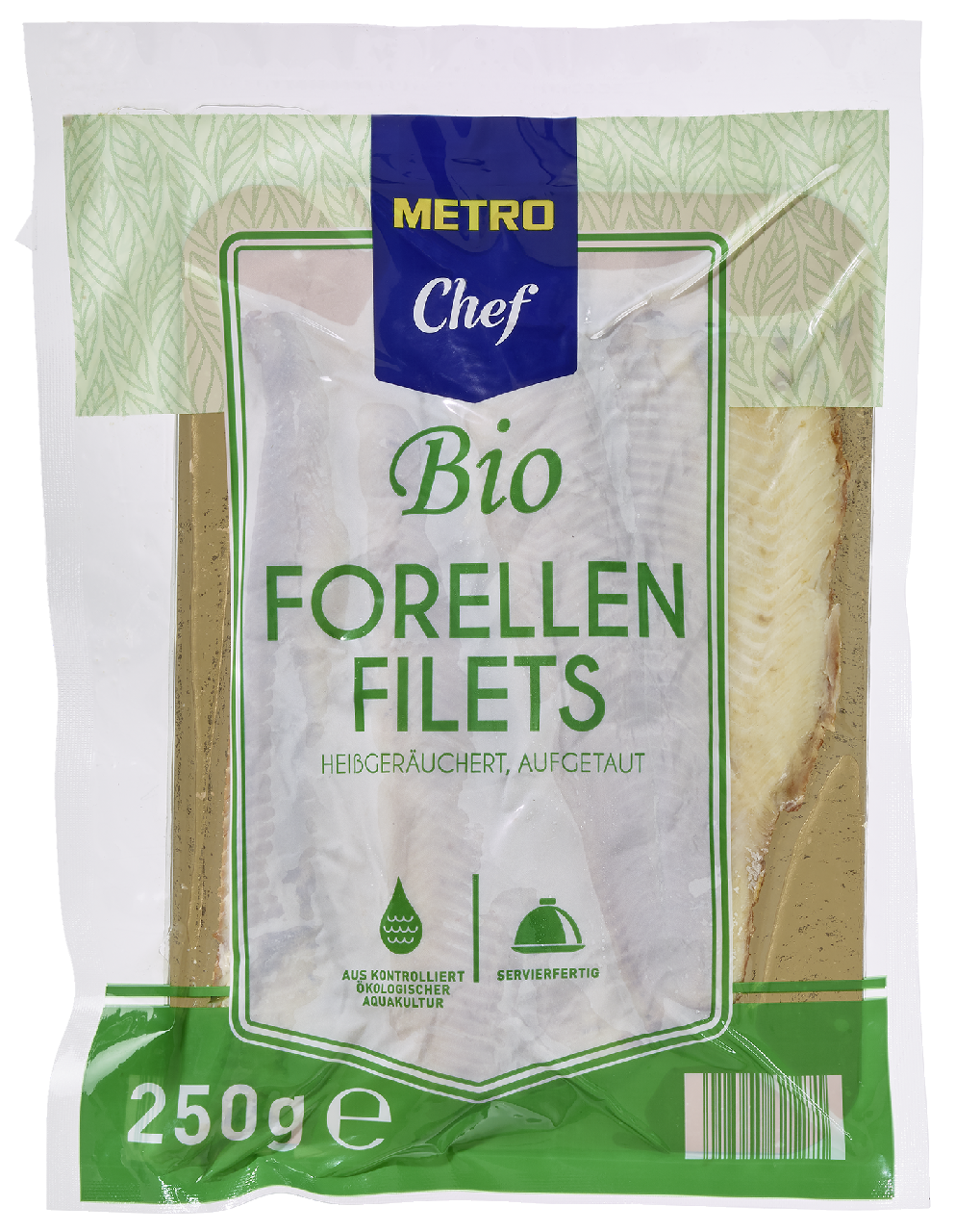 METRO Chef Bio Forellenfilets - 250 g Packung