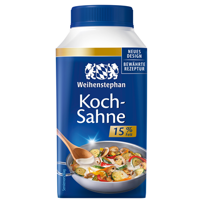 Weihenstephan Sahne zum Kochen 15 % Fett - 250 g Packung