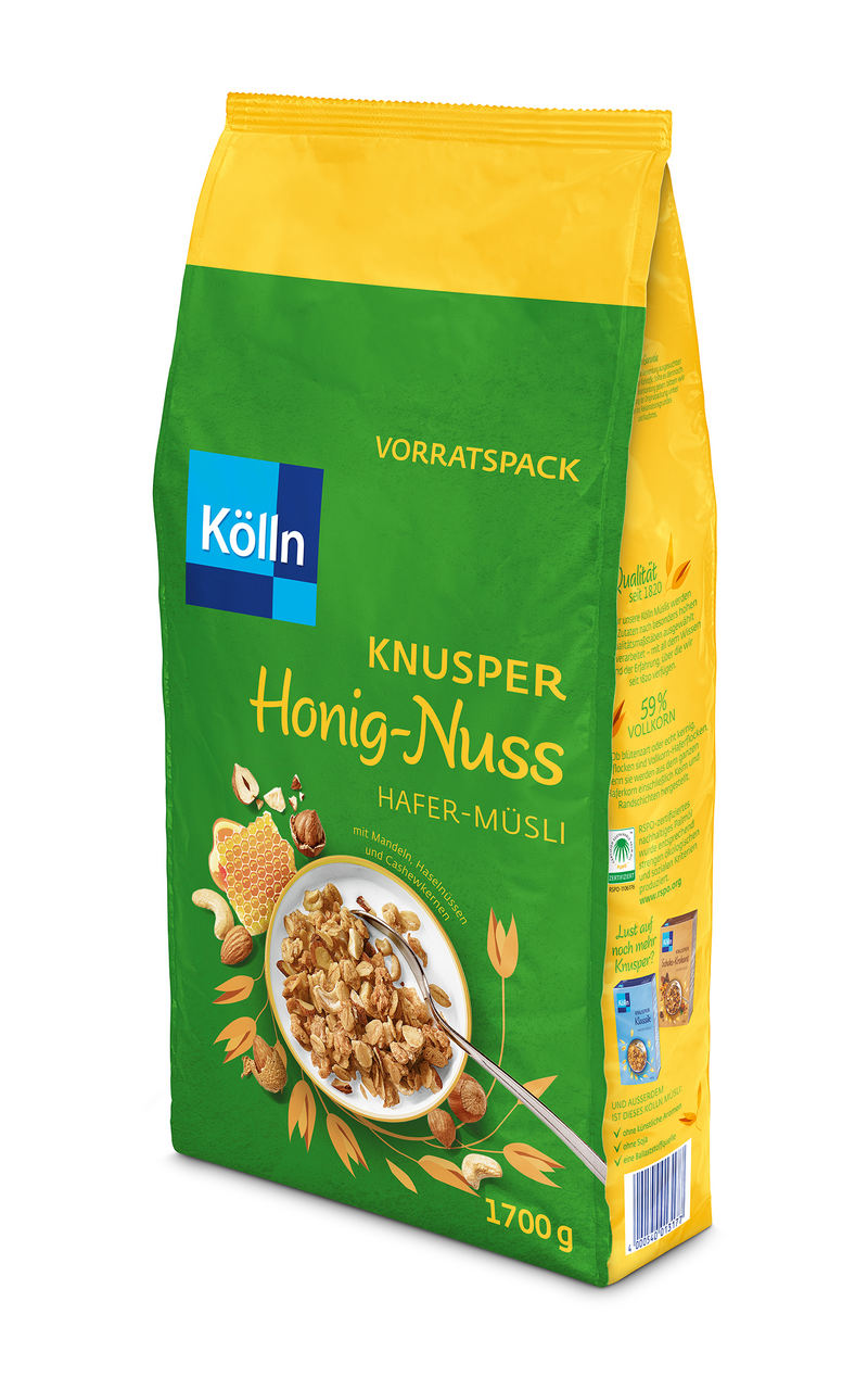 Kölln Müsli Knusper Honig-Nuss - 1,7 kg Beutel