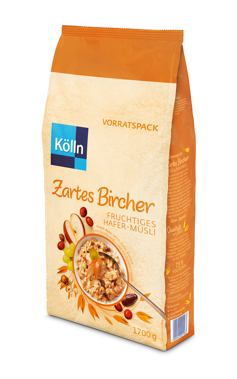 Kölln Zartes Bircher Fruchtiges Hafer-Müsli 1,7 kg Beutel