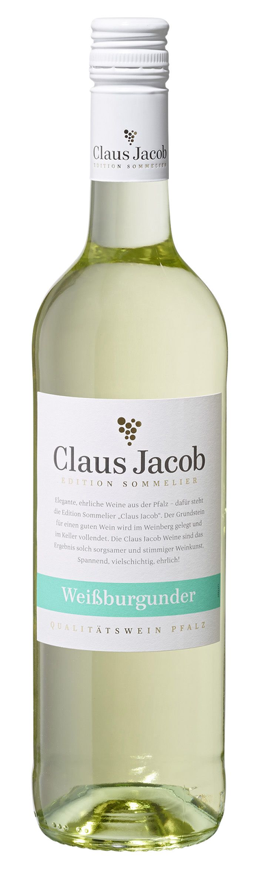 Claus Jacob Weißburgunder Weißwein QBA Qualitätswein 750 ml Flasche